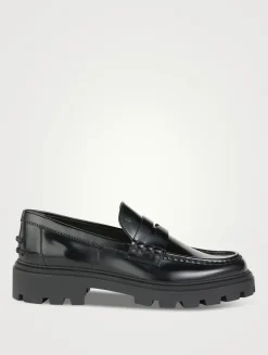 Leather Heeled Loafers