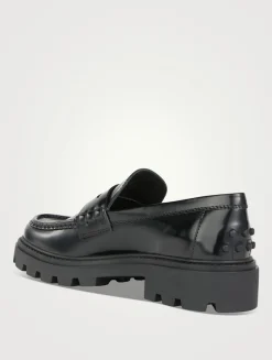 Leather Heeled Loafers