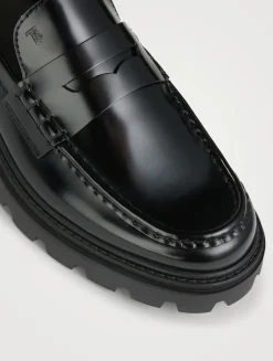 Leather Heeled Loafers