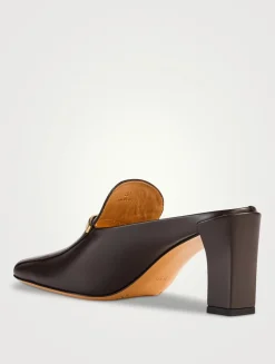 Leather Loafer Mules