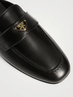 Leather Loafer Mules