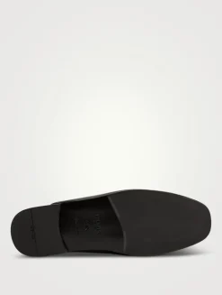 Leather Loafer Mules