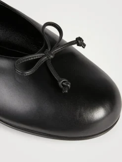 Leather Mary Jane Ballerina Flats