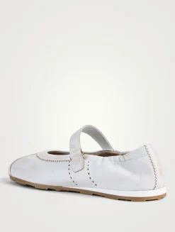 Leather Mary Jane Ballerinas