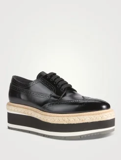 Leather Platform Oxfords