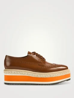 Leather Platform Oxfords