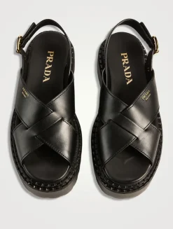 Leather Platform Sandals