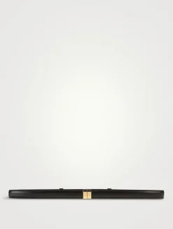 Leather Slide Clasp Belt