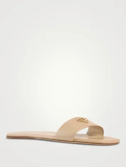 Leather Slide Sandals