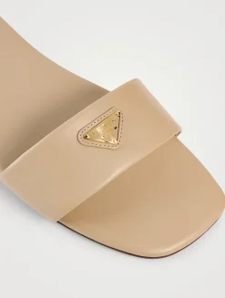 Leather Slide Sandals