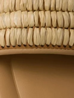 Leather Slides With Crochet Details