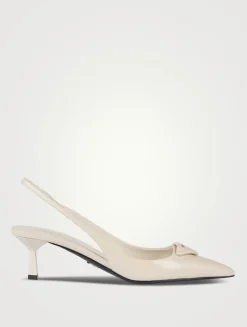 Leather Slingback Pumps