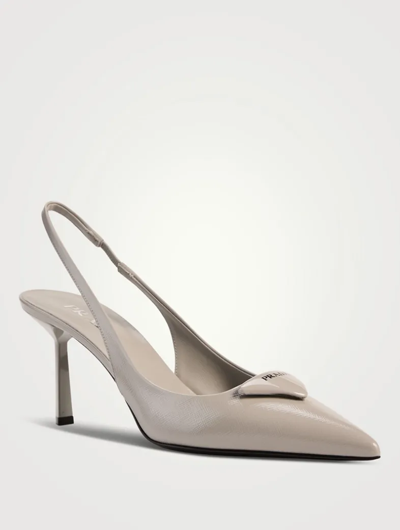 Leather Slingback Pumps