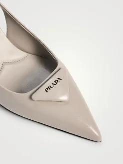 Leather Slingback Pumps