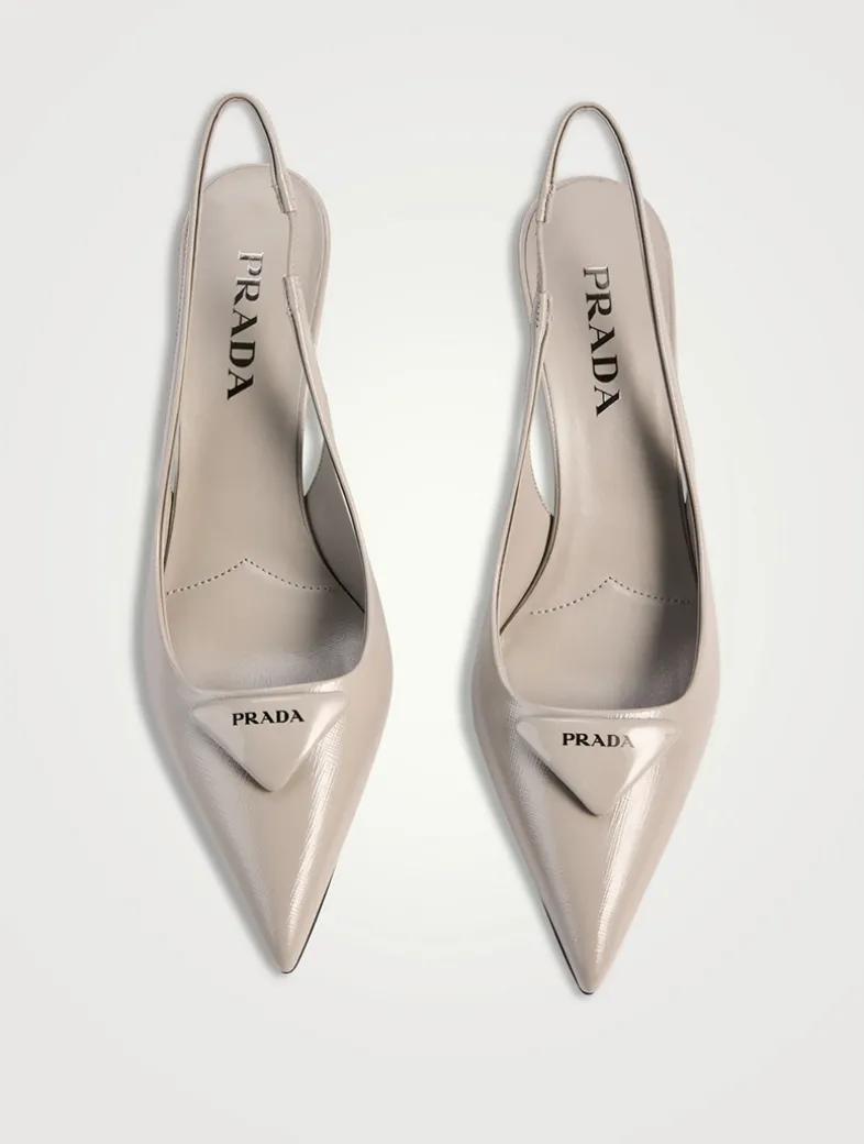 Leather Slingback Pumps