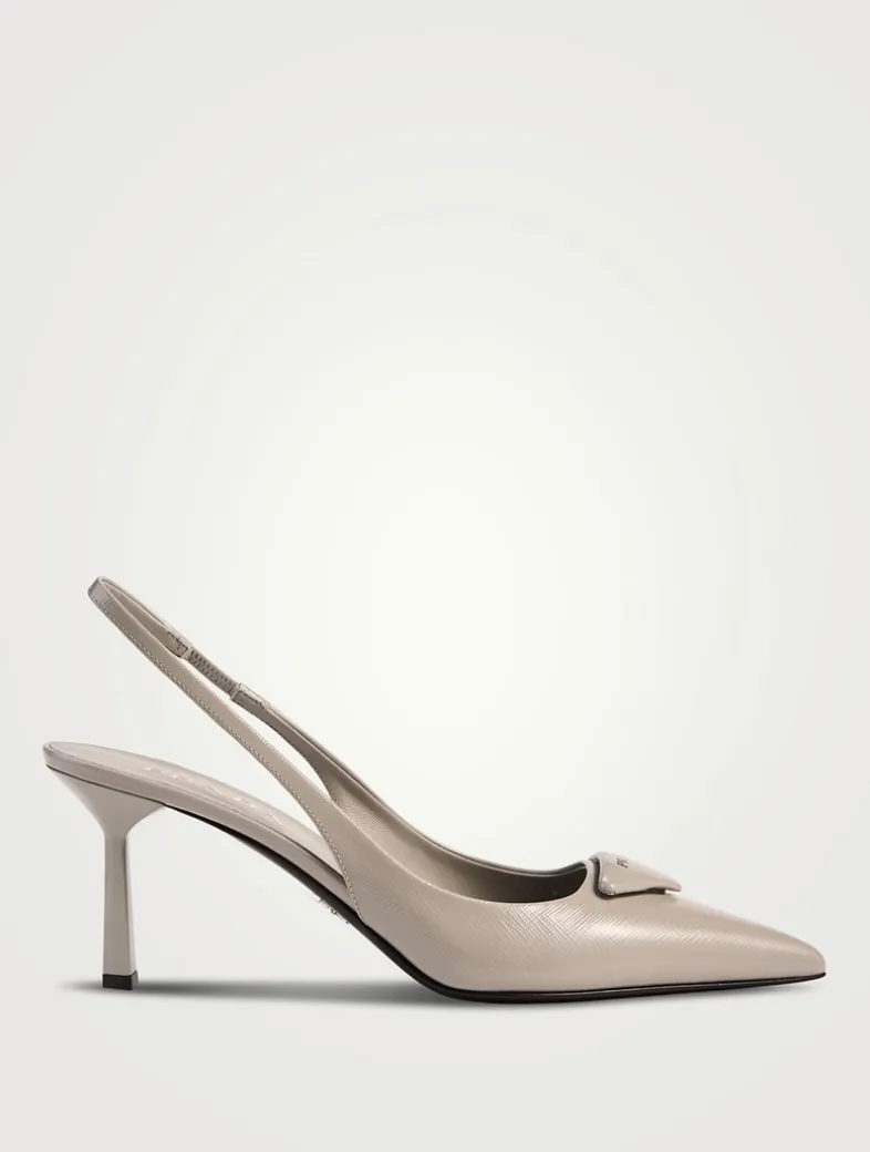 Leather Slingback Pumps