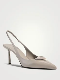 Leather Slingback Pumps