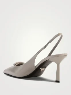 Leather Slingback Pumps