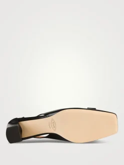 Leather Slingback Pumps