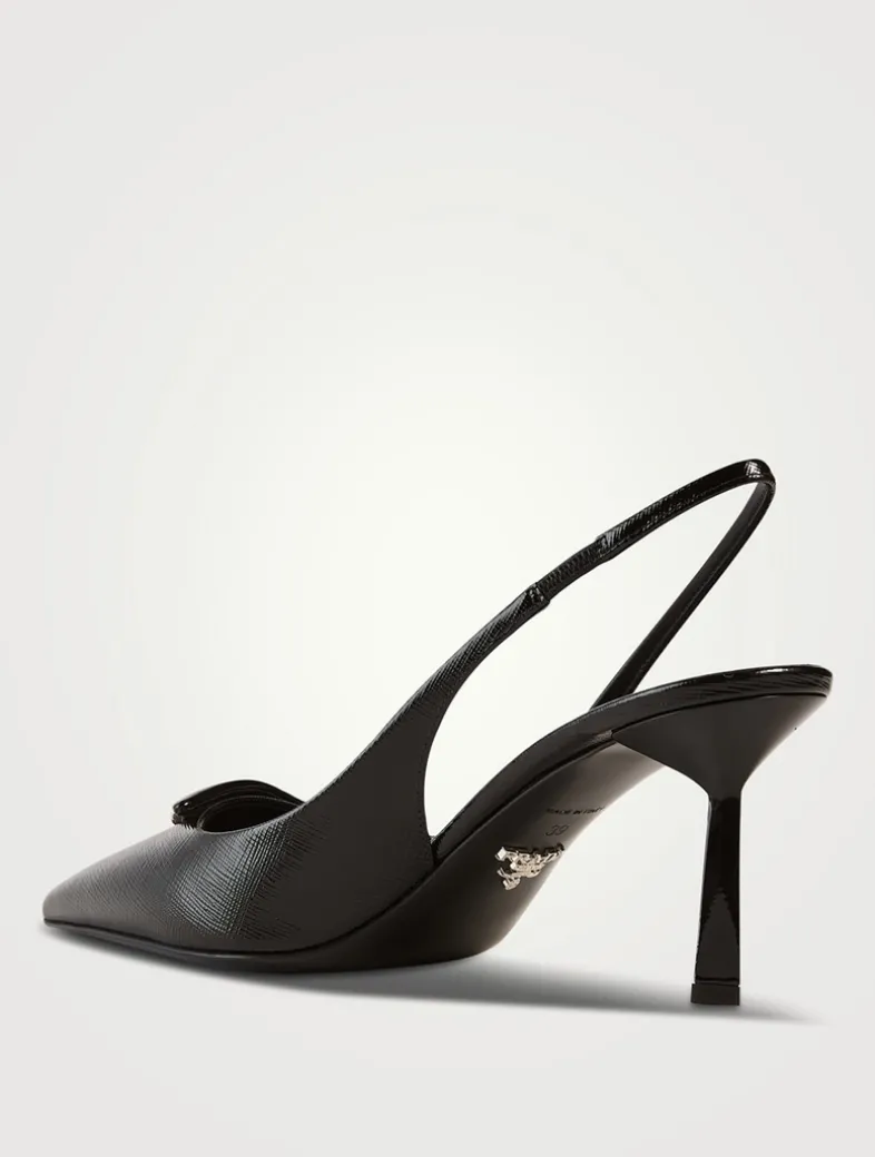 Leather Slingback Pumps