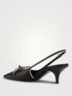 Leather Slingback Pumps