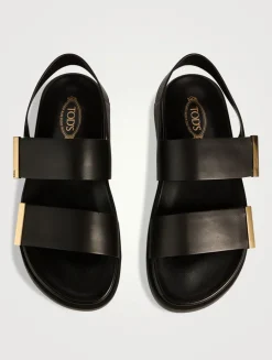 Leather Slingback Sandals