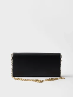 Leather Wallet With Chain Shoulder Strap