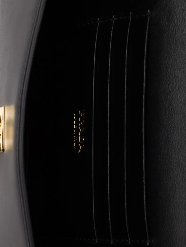 Leather Wallet With Chain Shoulder Strap