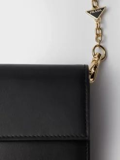 Leather Wallet With Chain Shoulder Strap