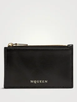 Leather Zip Card Case