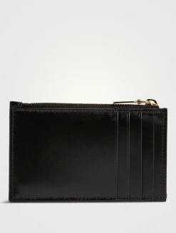 Leather Zip Card Case