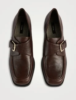 Lennox Leather Monk-Strap Loafers