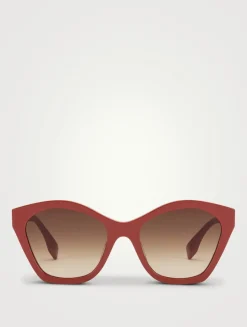 Lettering Cat Eye Sunglasses