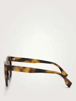 Lettering Square Sunglasses
