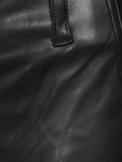 Level Up Vegan Leather Flare Trousers