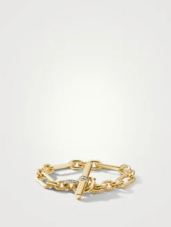 Lexington Chain Bracelet In 18k Yellow Gold With Pavé Diamonds