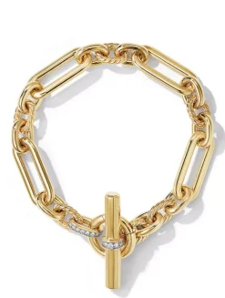 Lexington Chain Bracelet In 18k Yellow Gold With Pavé Diamonds
