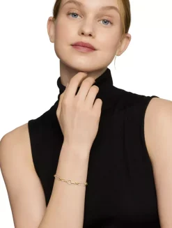 Lexington Chain Bracelet In 18k Yellow Gold With Full Pavé Diamonds, 6.5mm