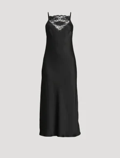 Libbie Lace-Trimmed Slip Dress