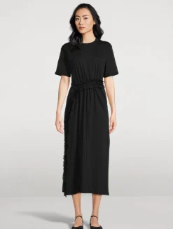 Lilia Ruffled T-Shirt Dress