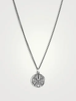 Lily Coin Sterling Silver Necklace