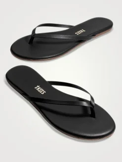 Lily Liners Leather Flip-Flops