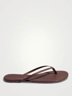 Lily Nudes Leather Flip-Flops