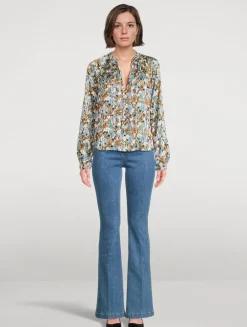 Linds Silk Blouse In Floral Print