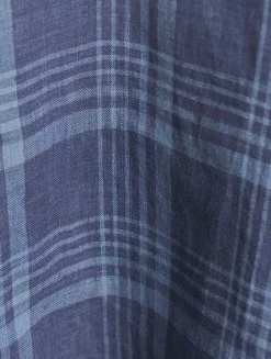 Linen Shirt In Plaid Print