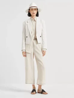 Linen Shirt With Monili