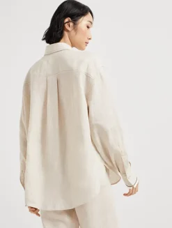 Linen Shirt With Monili