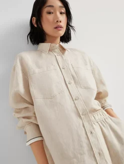 Linen Shirt With Monili