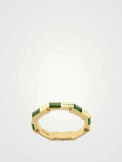 Link To Love 18K Gold Ring With Green Tourmaline