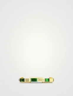 Link To Love 18K Gold Ring With Green Tourmaline